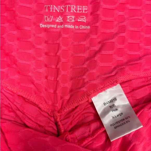 Hot Pink Leggings with Booty scrunch size XL - Picture 4 of 5